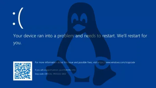 Linux 用户对内核错误的蓝屏表示不满